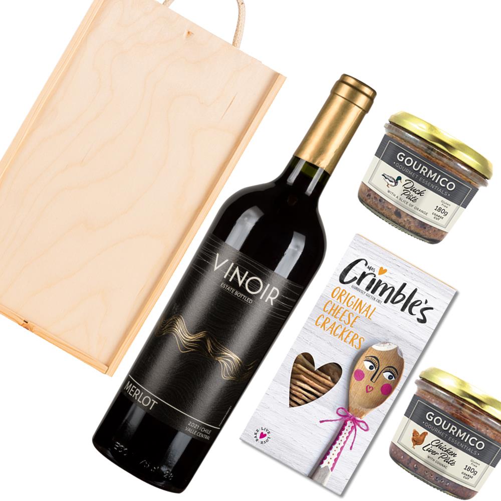 Vinoir Merlot 75cl Red Wine And Pate Gift Box